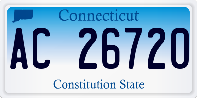 CT license plate AC26720