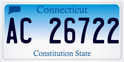 CT license plate AC26722