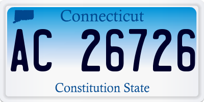 CT license plate AC26726