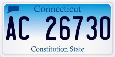 CT license plate AC26730