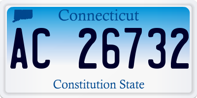 CT license plate AC26732