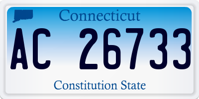 CT license plate AC26733