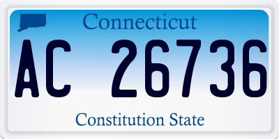 CT license plate AC26736