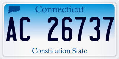 CT license plate AC26737