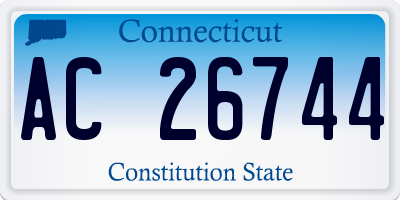 CT license plate AC26744