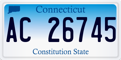 CT license plate AC26745