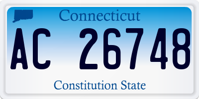 CT license plate AC26748