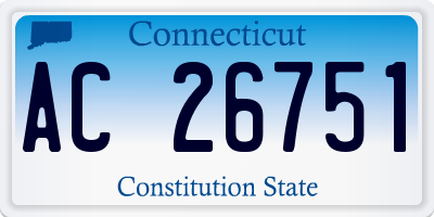 CT license plate AC26751