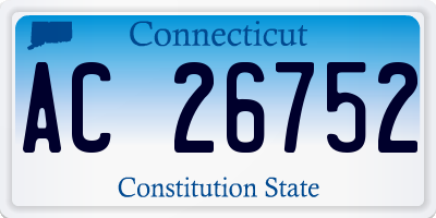 CT license plate AC26752