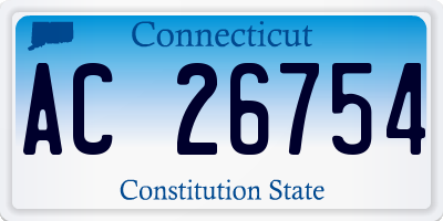 CT license plate AC26754