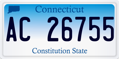 CT license plate AC26755