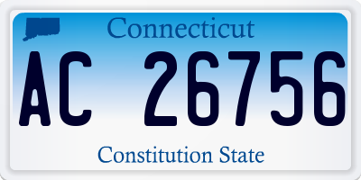 CT license plate AC26756