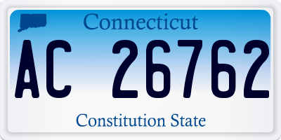 CT license plate AC26762