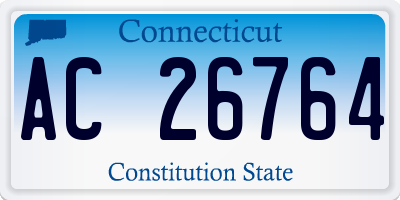 CT license plate AC26764