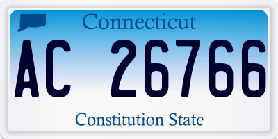 CT license plate AC26766