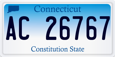 CT license plate AC26767