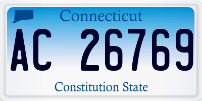 CT license plate AC26769