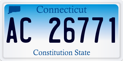 CT license plate AC26771