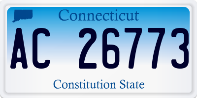 CT license plate AC26773