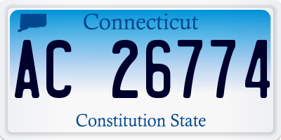 CT license plate AC26774