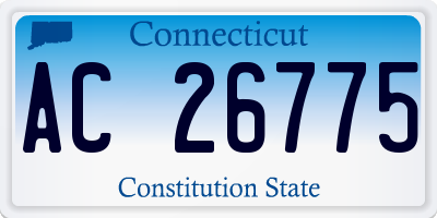 CT license plate AC26775