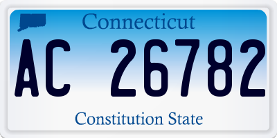 CT license plate AC26782