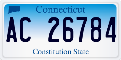 CT license plate AC26784