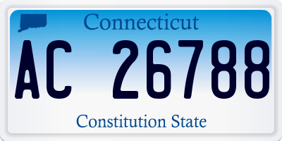 CT license plate AC26788