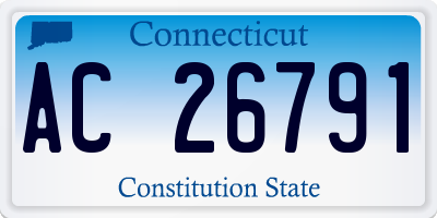 CT license plate AC26791