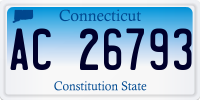 CT license plate AC26793