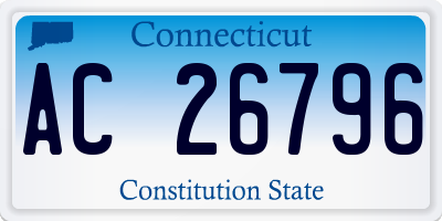 CT license plate AC26796