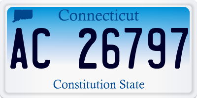 CT license plate AC26797