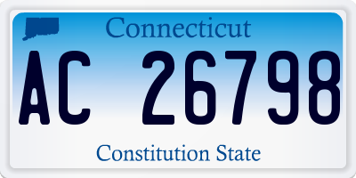 CT license plate AC26798