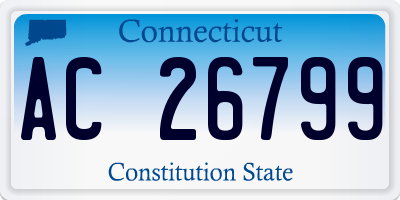 CT license plate AC26799