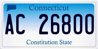 CT license plate AC26800