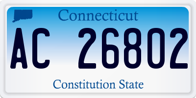CT license plate AC26802