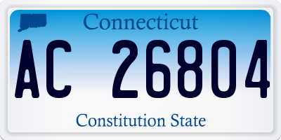 CT license plate AC26804