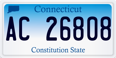 CT license plate AC26808
