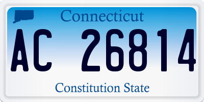 CT license plate AC26814