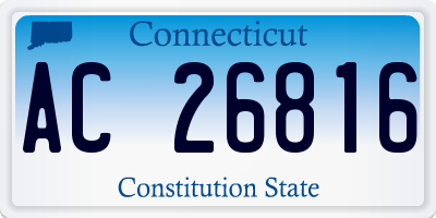 CT license plate AC26816