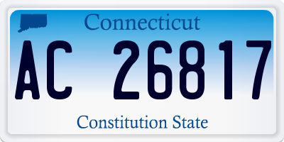 CT license plate AC26817