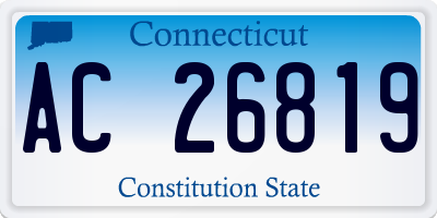 CT license plate AC26819