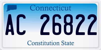 CT license plate AC26822
