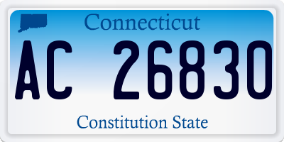 CT license plate AC26830