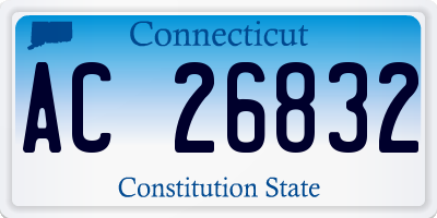 CT license plate AC26832