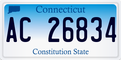 CT license plate AC26834