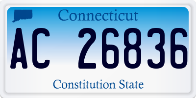 CT license plate AC26836