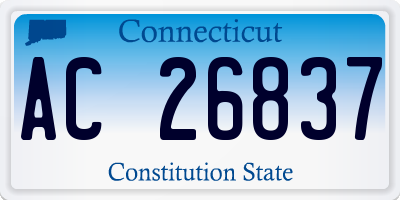 CT license plate AC26837