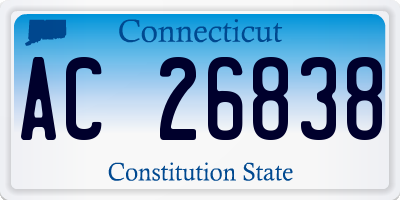 CT license plate AC26838