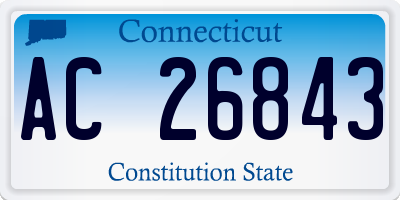 CT license plate AC26843